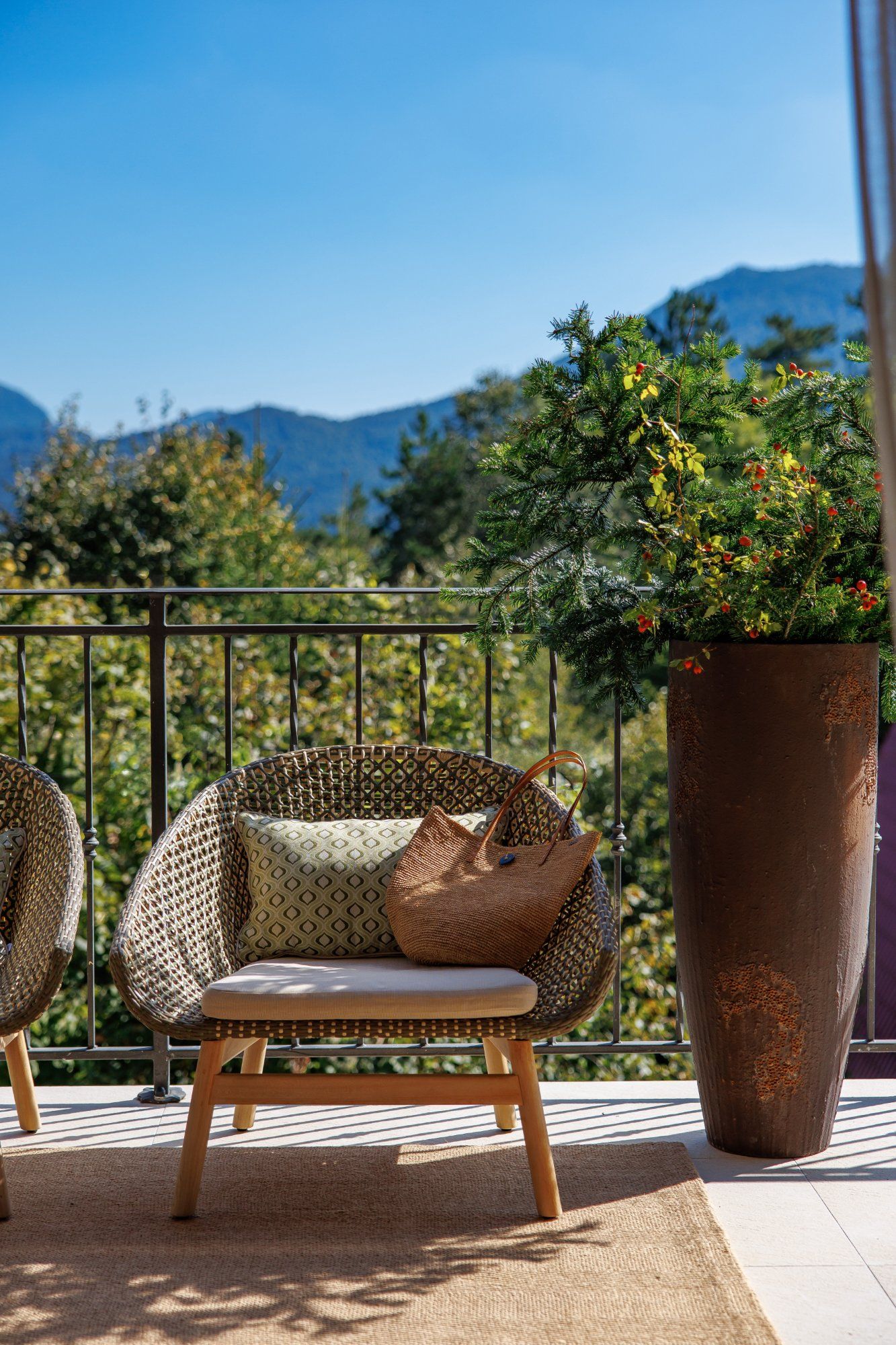 Master bedroom with forest views Hillside Lodge