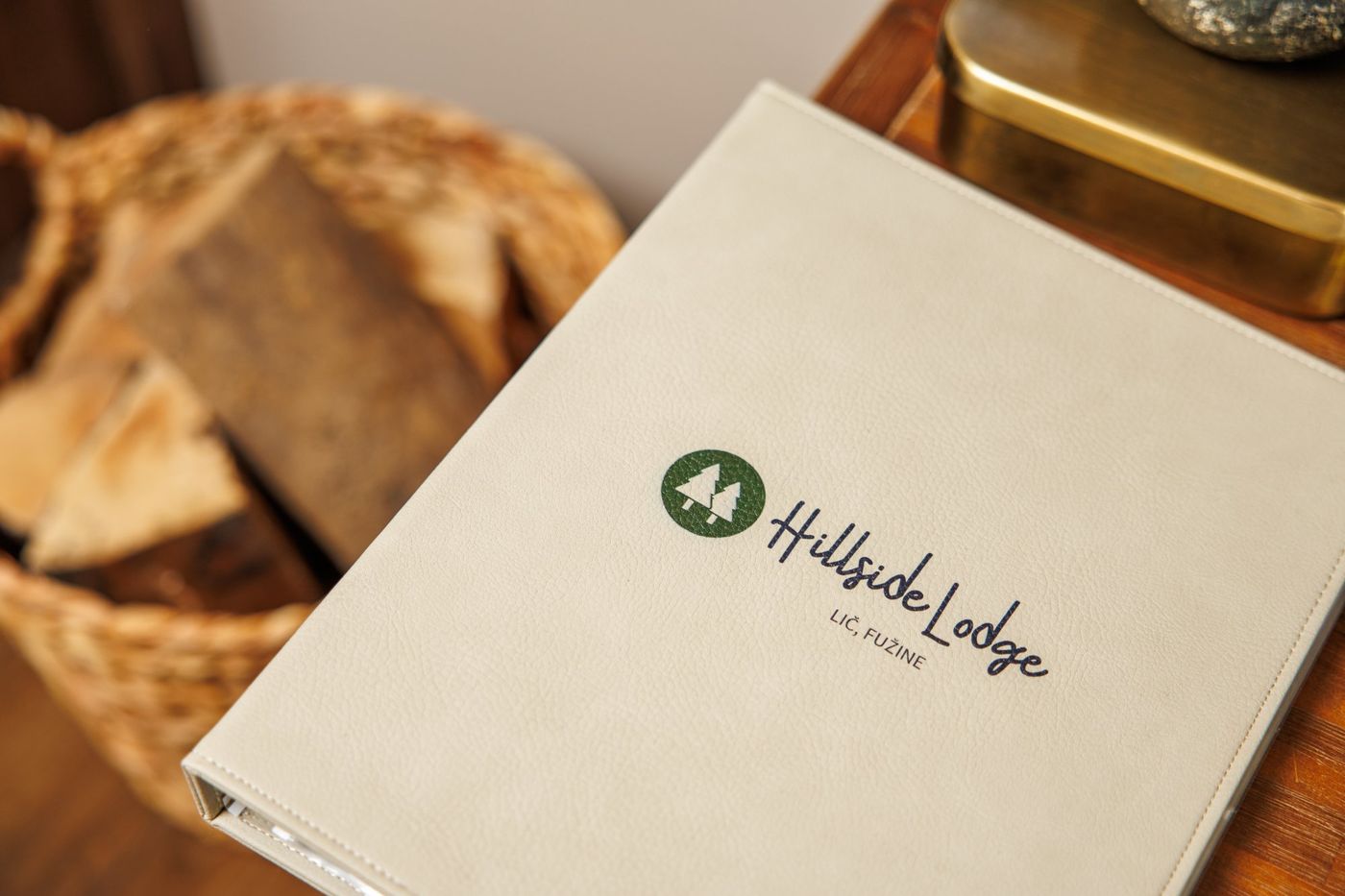 Hillside Lodge aerial view forested hillside Fužine