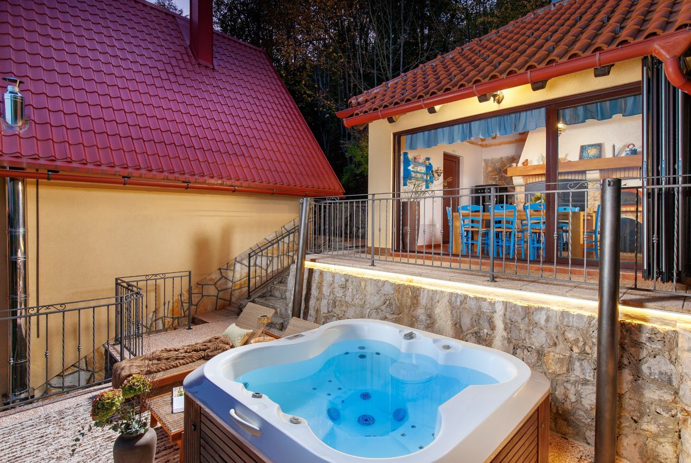 Mountain landscape Gorski Kotar from Hillside Lodge terrace