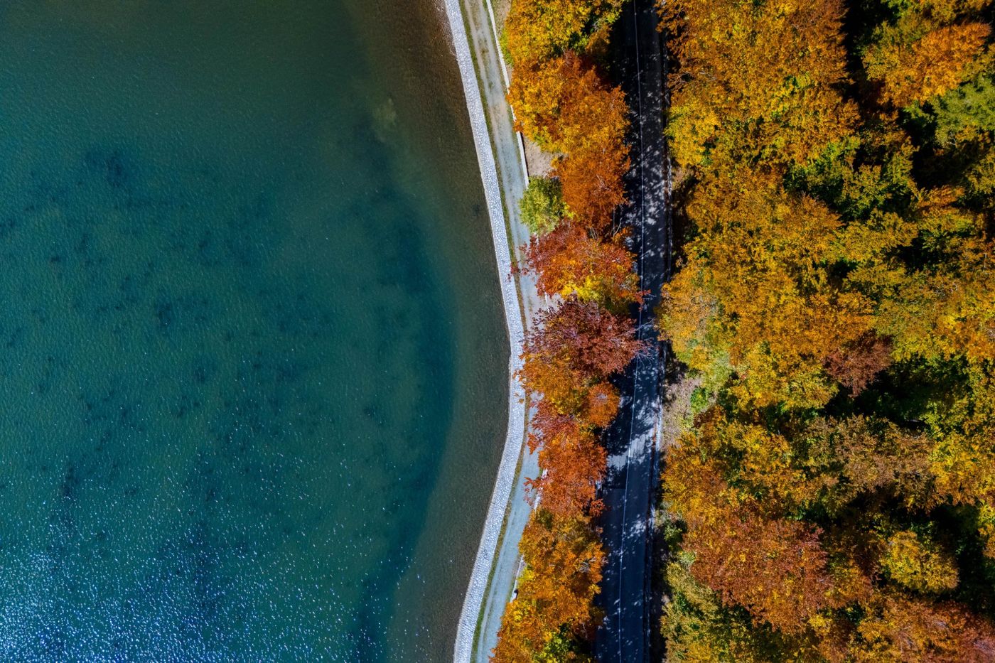 Lake Bajer and Fužine from above